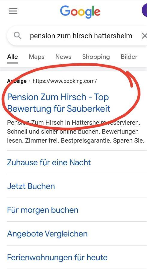 Hotel-Pension Zum Hirsch Hattersheim am Main ภายนอก รูปภาพ